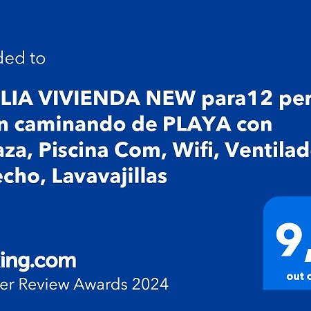 Amplia Vivienda New Para12 Pers A 4 Min Caminando De Playa Con Terraza, Piscina Com, Wifi, Ventiladores De Techo, Lavavajillas Roquetas de Mar Exteriér fotografie