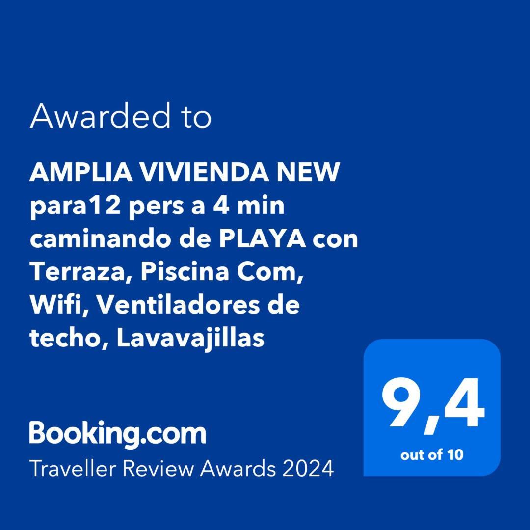 Amplia Vivienda New Para12 Pers A 4 Min Caminando De Playa Con Terraza, Piscina Com, Wifi, Ventiladores De Techo, Lavavajillas Roquetas de Mar Exteriér fotografie